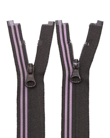 單邊雙彩虹反光拉鏈